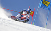 Alexis Pinturault of France skiing during the first run of the men giant slalom race of the Audi FIS Alpine skiing World cup in Soelden, Austria. First race of men Audi FIS Alpine skiing World cup season 2019-2020, men giant slalom, was held on Rettenbach glacier above Soelden, Austria, on Sunday, 27th of October 2019.
