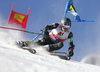 Tommy Ford of USA skiing during the first run of the men giant slalom race of the Audi FIS Alpine skiing World cup in Soelden, Austria. First race of men Audi FIS Alpine skiing World cup season 2019-2020, men giant slalom, was held on Rettenbach glacier above Soelden, Austria, on Sunday, 27th of October 2019.
