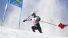 Filip Zubcic of Croatia skiing during the first run of the men giant slalom race of the Audi FIS Alpine skiing World cup in Soelden, Austria. First race of men Audi FIS Alpine skiing World cup season 2019-2020, men giant slalom, was held on Rettenbach glacier above Soelden, Austria, on Sunday, 27th of October 2019.

