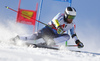 Samu Torsti of Finland skiing during the first run of the men giant slalom race of the Audi FIS Alpine skiing World cup in Soelden, Austria. First race of men Audi FIS Alpine skiing World cup season 2019-2020, men giant slalom, was held on Rettenbach glacier above Soelden, Austria, on Sunday, 27th of October 2019.
