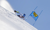 Marlon Sjoberg of Finland skiing during the first run of the men giant slalom race of the Audi FIS Alpine skiing World cup in Soelden, Austria. First race of men Audi FIS Alpine skiing World cup season 2019-2020, men giant slalom, was held on Rettenbach glacier above Soelden, Austria, on Sunday, 27th of October 2019.
