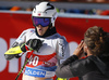 Lucas Braathen of Norway reacts in finish of the second run of the men giant slalom race of the Audi FIS Alpine skiing World cup in Soelden, Austria. First race of men Audi FIS Alpine skiing World cup season 2019-2020, men giant slalom, was held on Rettenbach glacier above Soelden, Austria, on Sunday, 27th of October 2019.
