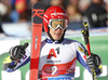 Zan Kranjec of Slovenia reacts in finish of the second run of the men giant slalom race of the Audi FIS Alpine skiing World cup in Soelden, Austria. First race of men Audi FIS Alpine skiing World cup season 2019-2020, men giant slalom, was held on Rettenbach glacier above Soelden, Austria, on Sunday, 27th of October 2019.
