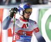 Winner Alexis Pinturault of France reacts in finish of the second run of the men giant slalom race of the Audi FIS Alpine skiing World cup in Soelden, Austria. First race of men Audi FIS Alpine skiing World cup season 2019-2020, men giant slalom, was held on Rettenbach glacier above Soelden, Austria, on Sunday, 27th of October 2019.
