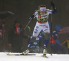Jennie Oeberg of Sweden skiing during qualifications in women sprint race of FIS Cross country skiing World Cup in Planica, Slovenia. Qualifications for women sprint finals of FIS Cross country skiing World Cup in Planica, Slovenia were held on Saturday, 21st of December 2019 in Planica, Slovenia.
