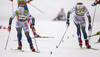  winner Jonna Sundling of Sweden  (L) and second placed Stina Nilsson of Sweden (R) skiing in  finals of women sprint race of FIS Cross country skiing World Cup in Planica, Slovenia. Finals of women sprint finals of FIS Cross country skiing World Cup in Planica, Slovenia were held on Saturday, 21st of December 2019 in Planica, Slovenia.
