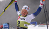 winner Jonna Sundling of Sweden celebrating in finish of the sprint race of FIS Cross country skiing World Cup in Planica, Slovenia. Finals of women sprint finals of FIS Cross country skiing World Cup in Planica, Slovenia were held on Saturday, 21st of December 2019 in Planica, Slovenia.
