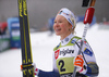 winner Jonna Sundling of Sweden celebrating in finish of the sprint race of FIS Cross country skiing World Cup in Planica, Slovenia. Finals of women sprint finals of FIS Cross country skiing World Cup in Planica, Slovenia were held on Saturday, 21st of December 2019 in Planica, Slovenia.
