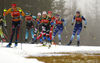 Anni Alakoski of Finland (23) and Tiia Olkkonen of Finland (24) skiing in qualifications of women team sprint race of FIS Cross country skiing World Cup in Planica, Slovenia. Qualifications of women team sprint finals of FIS Cross country skiing World Cup in Planica, Slovenia were held on Sunday, 22nd of December 2019 in Planica, Slovenia.
