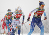 Maja Dahlqvist of Sweden skiing in finals of women team sprint race of FIS Cross country skiing World Cup in Planica, Slovenia. Finals of women team sprint finals of FIS Cross country skiing World Cup in Planica, Slovenia were held on Sunday, 22nd of December 2019 in Planica, Slovenia.
