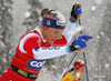 Maiken Caspersen Falla of Norway skiing in finals of women team sprint race of FIS Cross country skiing World Cup in Planica, Slovenia. Finals of women team sprint finals of FIS Cross country skiing World Cup in Planica, Slovenia were held on Sunday, 22nd of December 2019 in Planica, Slovenia.
