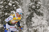 Oskar Svensson of Sweden  skiing in finals of men team sprint race of FIS Cross country skiing World Cup in Planica, Slovenia. Finals of men team sprint finals of FIS Cross country skiing World Cup in Planica, Slovenia were held on Sunday, 22nd of December 2019 in Planica, Slovenia.
