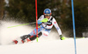 Petra Vlhova of Slovakia skiing during the first run of the women slalom Snow Queen trophy race of the Audi FIS Alpine skiing World cup in Zagreb, Croatia. Women Snow Queen Trophy slalom race of Audi FIS Alpine skiing World cup season 2019-2020, was held on Sljeme above Zagreb, Croatia, on Saturday, 4th of January 2020.
