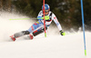 Petra Vlhova of Slovakia skiing during the first run of the women slalom Snow Queen trophy race of the Audi FIS Alpine skiing World cup in Zagreb, Croatia. Women Snow Queen Trophy slalom race of Audi FIS Alpine skiing World cup season 2019-2020, was held on Sljeme above Zagreb, Croatia, on Saturday, 4th of January 2020.
