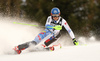 Petra Vlhova of Slovakia skiing during the first run of the women slalom Snow Queen trophy race of the Audi FIS Alpine skiing World cup in Zagreb, Croatia. Women Snow Queen Trophy slalom race of Audi FIS Alpine skiing World cup season 2019-2020, was held on Sljeme above Zagreb, Croatia, on Saturday, 4th of January 2020.
