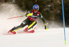 Mikaela Shiffrin of USA skiing during the first run of the women slalom Snow Queen trophy race of the Audi FIS Alpine skiing World cup in Zagreb, Croatia. Women Snow Queen Trophy slalom race of Audi FIS Alpine skiing World cup season 2019-2020, was held on Sljeme above Zagreb, Croatia, on Saturday, 4th of January 2020.
