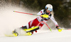 Katharina Truppe of Austria skiing during the first run of the women slalom Snow Queen trophy race of the Audi FIS Alpine skiing World cup in Zagreb, Croatia. Women Snow Queen Trophy slalom race of Audi FIS Alpine skiing World cup season 2019-2020, was held on Sljeme above Zagreb, Croatia, on Saturday, 4th of January 2020.
