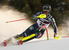 Estelle Alphand of Sweden skiing during the first run of the women slalom Snow Queen trophy race of the Audi FIS Alpine skiing World cup in Zagreb, Croatia. Women Snow Queen Trophy slalom race of Audi FIS Alpine skiing World cup season 2019-2020, was held on Sljeme above Zagreb, Croatia, on Saturday, 4th of January 2020.
