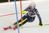 Magdalena Fjaellstroem of Sweden skiing during the first run of the women slalom Snow Queen trophy race of the Audi FIS Alpine skiing World cup in Zagreb, Croatia. Women Snow Queen Trophy slalom race of Audi FIS Alpine skiing World cup season 2019-2020, was held on Sljeme above Zagreb, Croatia, on Saturday, 4th of January 2020.
