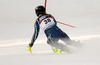 Ylva Staalnacke of Sweden skiing during the first run of the women slalom Snow Queen trophy race of the Audi FIS Alpine skiing World cup in Zagreb, Croatia. Women Snow Queen Trophy slalom race of Audi FIS Alpine skiing World cup season 2019-2020, was held on Sljeme above Zagreb, Croatia, on Saturday, 4th of January 2020.
