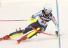 Nella Korpio of Finland skiing during the first run of the women slalom Snow Queen trophy race of the Audi FIS Alpine skiing World cup in Zagreb, Croatia. Women Snow Queen Trophy slalom race of Audi FIS Alpine skiing World cup season 2019-2020, was held on Sljeme above Zagreb, Croatia, on Saturday, 4th of January 2020.
