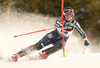 Emelie Henning of Sweden skiing during the first run of the women slalom Snow Queen trophy race of the Audi FIS Alpine skiing World cup in Zagreb, Croatia. Women Snow Queen Trophy slalom race of Audi FIS Alpine skiing World cup season 2019-2020, was held on Sljeme above Zagreb, Croatia, on Saturday, 4th of January 2020.
