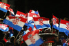 Croatian spectators finish of the second run of the women slalom Snow Queen trophy race of the Audi FIS Alpine skiing World cup in Zagreb, Croatia. Women Snow Queen Trophy slalom race of Audi FIS Alpine skiing World cup season 2019-2020, was held on Sljeme above Zagreb, Croatia, on Saturday, 4th of January 2020.
