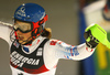 Winner Petra Vlhova of Slovakia reacts in finish of the second run of the women slalom Snow Queen trophy race of the Audi FIS Alpine skiing World cup in Zagreb, Croatia. Women Snow Queen Trophy slalom race of Audi FIS Alpine skiing World cup season 2019-2020, was held on Sljeme above Zagreb, Croatia, on Saturday, 4th of January 2020.
