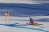 Vincent Kriechmayr of Austria skiing during first training run for men downhill race of the Audi FIS Alpine skiing World cup in Kitzbuehel, Austria. First training run for men downhill race of Audi FIS Alpine skiing World cup season 2019-2020, was held on Streif in Kitzbuehel, Austria, on Wednesday, 22nd of January 2020.
