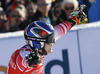 Second placed Matthias Mayer of Austria reacts in finish of the men super-g race of the Audi FIS Alpine skiing World cup in Kitzbuehel, Austria. Men super-g race of Audi FIS Alpine skiing World cup 2019-2020, was held on Streif in Kitzbuehel, Austria, on Friday, 24th of January 2020.
