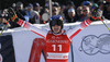 Second placed Matthias Mayer of Austria reacts in finish of the men super-g race of the Audi FIS Alpine skiing World cup in Kitzbuehel, Austria. Men super-g race of Audi FIS Alpine skiing World cup 2019-2020, was held on Streif in Kitzbuehel, Austria, on Friday, 24th of January 2020.
