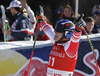 Second placed Matthias Mayer of Austria reacts in finish of the men super-g race of the Audi FIS Alpine skiing World cup in Kitzbuehel, Austria. Men super-g race of Audi FIS Alpine skiing World cup 2019-2020, was held on Streif in Kitzbuehel, Austria, on Friday, 24th of January 2020.
