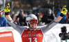 Second placed Aleksander Aamodt Kilde of Norway reacts in finish of the men super-g race of the Audi FIS Alpine skiing World cup in Kitzbuehel, Austria. Men super-g race of Audi FIS Alpine skiing World cup 2019-2020, was held on Streif in Kitzbuehel, Austria, on Friday, 24th of January 2020.
