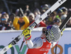 Winner Kjetil Jansrud of Norway reacts in finish of the men super-g race of the Audi FIS Alpine skiing World cup in Kitzbuehel, Austria. Men super-g race of Audi FIS Alpine skiing World cup 2019-2020, was held on Streif in Kitzbuehel, Austria, on Friday, 24th of January 2020.
