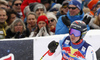 Third placed Beat Feuz of Switzerland reacts in finish of the men downhill race of the Audi FIS Alpine skiing World cup in Kitzbuehel, Austria. Men downhill race of Audi FIS Alpine skiing World cup 2019-2020, was held on Streif in Kitzbuehel, Austria, on Saturday, 25th of January 2020.
