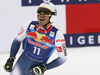 Fourth placed Johan Clarey of France reacts in finish of the men downhill race of the Audi FIS Alpine skiing World cup in Kitzbuehel, Austria. Men downhill race of Audi FIS Alpine skiing World cup 2019-2020, was held on Streif in Kitzbuehel, Austria, on Saturday, 25th of January 2020.
