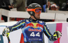 Alexander Koell of Sweden reacts in finish of the men downhill race of the Audi FIS Alpine skiing World cup in Kitzbuehel, Austria. Men downhill race of Audi FIS Alpine skiing World cup 2019-2020, was held on Streif in Kitzbuehel, Austria, on Saturday, 25th of January 2020.
