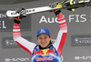 Winner Matthias Mayer of Austria celebrate their medals won in the men downhill race of the Audi FIS Alpine skiing World cup in Kitzbuehel, Austria. Men downhill race of Audi FIS Alpine skiing World cup 2019-2020, was held on Streif in Kitzbuehel, Austria, on Saturday, 25th of January 2020.
