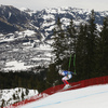 Johan Clarey of France skiing during men downhill race of the Audi FIS Alpine skiing World cup in Kitzbuehel, Austria. Men downhill race of Audi FIS Alpine skiing World cup 2019-2020, was held on Streif in Kitzbuehel, Austria, on Saturday, 25th of January 2020.
