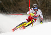 Manuel Feller of Austria skiing during first run of the men slalom race of the Audi FIS Alpine skiing World cup in Kitzbuehel, Austria. Men slalom race of Audi FIS Alpine skiing World cup 2019-2020, was held on Ganslernhang in Kitzbuehel, Austria, on Sunday, 26th of January 2020.
