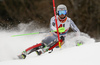 Sebastian Foss-Solevaag of Norway skiing during first run of the men slalom race of the Audi FIS Alpine skiing World cup in Kitzbuehel, Austria. Men slalom race of Audi FIS Alpine skiing World cup 2019-2020, was held on Ganslernhang in Kitzbuehel, Austria, on Sunday, 26th of January 2020.
