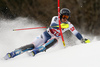 Victor Muffat-Jeandet of France skiing during first run of the men slalom race of the Audi FIS Alpine skiing World cup in Kitzbuehel, Austria. Men slalom race of Audi FIS Alpine skiing World cup 2019-2020, was held on Ganslernhang in Kitzbuehel, Austria, on Sunday, 26th of January 2020.
