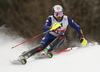  skiing during first run of the men slalom race of the Audi FIS Alpine skiing World cup in Kitzbuehel, Austria. Men slalom race of Audi FIS Alpine skiing World cup 2019-2020, was held on Ganslernhang in Kitzbuehel, Austria, on Sunday, 26th of January 2020.
