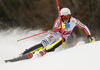 Linus Strasser of Germany skiing during first run of the men slalom race of the Audi FIS Alpine skiing World cup in Kitzbuehel, Austria. Men slalom race of Audi FIS Alpine skiing World cup 2019-2020, was held on Ganslernhang in Kitzbuehel, Austria, on Sunday, 26th of January 2020.
