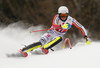 Linus Strasser of Germany skiing during first run of the men slalom race of the Audi FIS Alpine skiing World cup in Kitzbuehel, Austria. Men slalom race of Audi FIS Alpine skiing World cup 2019-2020, was held on Ganslernhang in Kitzbuehel, Austria, on Sunday, 26th of January 2020.
