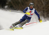 Giuliano Razzoli of Italy skiing during first run of the men slalom race of the Audi FIS Alpine skiing World cup in Kitzbuehel, Austria. Men slalom race of Audi FIS Alpine skiing World cup 2019-2020, was held on Ganslernhang in Kitzbuehel, Austria, on Sunday, 26th of January 2020.
