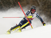 Kristoffer Jakobsen of Sweden skiing during first run of the men slalom race of the Audi FIS Alpine skiing World cup in Kitzbuehel, Austria. Men slalom race of Audi FIS Alpine skiing World cup 2019-2020, was held on Ganslernhang in Kitzbuehel, Austria, on Sunday, 26th of January 2020.
