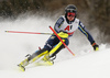 Kristoffer Jakobsen of Sweden skiing during first run of the men slalom race of the Audi FIS Alpine skiing World cup in Kitzbuehel, Austria. Men slalom race of Audi FIS Alpine skiing World cup 2019-2020, was held on Ganslernhang in Kitzbuehel, Austria, on Sunday, 26th of January 2020.
