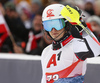 Adrian Pertl of Austria reacts in finish of the second run of the men slalom race of the Audi FIS Alpine skiing World cup in Kitzbuehel, Austria. Men slalom race of Audi FIS Alpine skiing World cup 2019-2020, was held on Ganslernhang in Kitzbuehel, Austria, on Sunday, 26th of January 2020.
