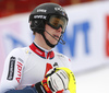 Clement Noel of France reacts in finish of the second run of the men slalom race of the Audi FIS Alpine skiing World cup in Kitzbuehel, Austria. Men slalom race of Audi FIS Alpine skiing World cup 2019-2020, was held on Ganslernhang in Kitzbuehel, Austria, on Sunday, 26th of January 2020.
